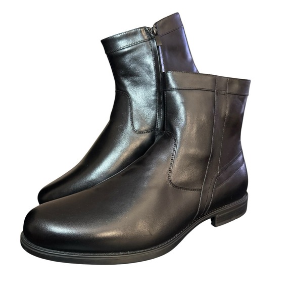 Florsheim Midtown Boots Zip Size 13 EEE Plain Toe Mens BlackLeather Men's